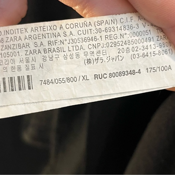 Zara black textured tiered mini dress with bow detail size X-Large - Picture 5 of 12